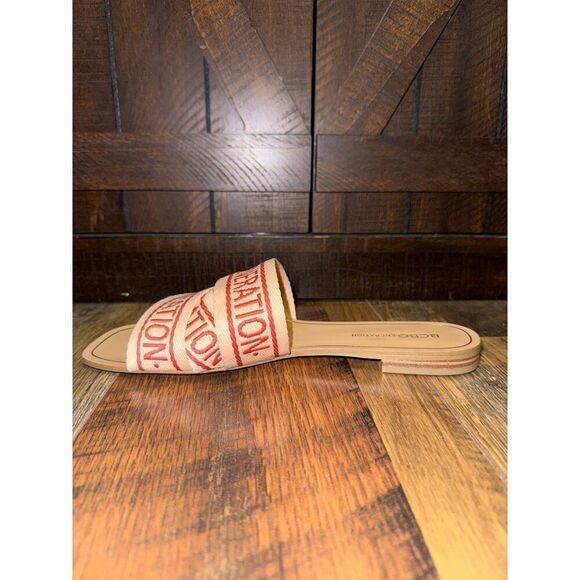 BCBGeneration Kana Tan and Red Sandals Size 8.5 - Picture 3 of 12